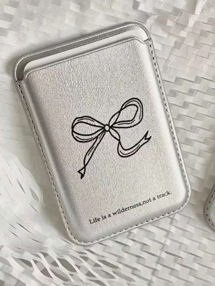 Ốp thẻ từ cao cấp tối giản họa tiết nơ, ngôi sao, chấm bi, tương thích với iPhone, món quà thời trang độc đáo đa năng dành cho bạn gái, bạn thân, bạn cùng phòng, quà sinh nhật lý tưởng. - Nhiều màu - Xem 1