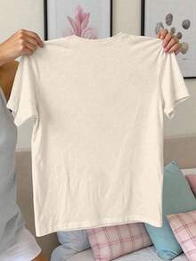 Camiseta gráfica "Limonada de Jesús", Pero mi Jesús está haciendo limonada, Camiseta de manga corta y cuello redondo casual para mujer, Verano - Albaricoque - Ver 2