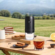 1pc Portable Electric Coffee Grinder, Home Mini Grinder, Adjustable Settings For Coarse & Fine Grinding. 1800mAh Battery, Quickly Grinds, Suitable For Office, Home, Camping & Travel Use. - Black - View 12