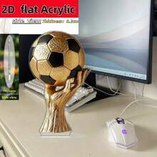 2D Flat World Cup Football Match Award Trophy Acrylic Home Desktop Decor - A - View 3