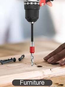 Bộ 3 đầu giữ mũi vít lục giác 1/4 inch có nam châm rút gọn, màu đỏ, dùng để nối dài đầu vít, kèm bộ chuyển đổi đầu tuýp từ tính. - A - Xem 4