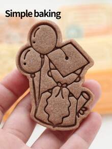 1pc Graduation Cookie Cutter Mold, 3D Embossed Design Of Doctoral Cap, Diploma, Medal Shaped Cookie Mold, DIY Baking & Clay Mold, Back To School Party Decor Gift - View 7