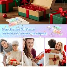 [1 Set] Llavero antiestrés, clicker de alivio de presión del teclado, accesorio de oficina esencial para adultos para aliviar el estrés, aliviador de ansiedad, mejor regalo para días festivos, ¡oferta por tiempo limitado! - Multicolor - Ver 4