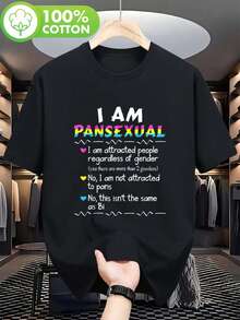 Nueva camiseta de manga corta para mujer de 180g,% algodón - Camiseta casual versátil con estampado de verano para hombre - Camiseta con estampado de verano para parejas - Unisex - Regalo para vacaciones - Negro - Ver 6
