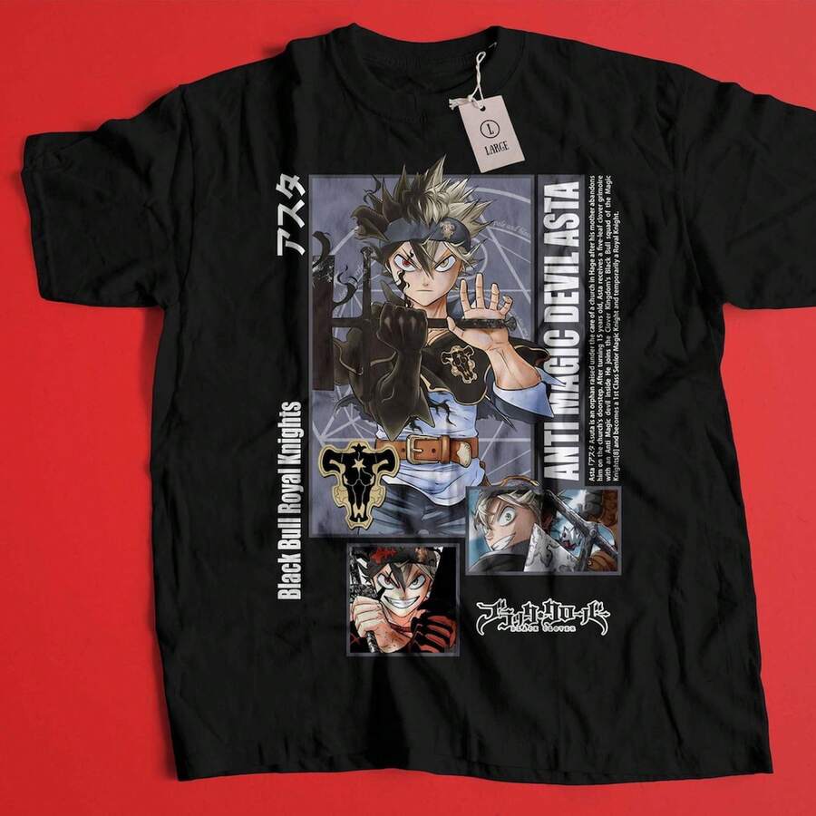 Camiseta unisex de anime Black Bulls, camiseta de anime y manga, camiseta de anime, camiseta para amantes del anime, camiseta gráfica de anime, camiseta de manga, camisetas japonesas 01220g Cla-ssic Cotton T-Shirt - UniS-ex - The Shirt You A-lways NeededSuitable for all people, whether woM-en or M-enhigh-quality durable fabric suitable for all seans,ft to the touch but built to lastBreathabletops woM.en fall outfiT.S for woM.en vaC.Ation outfiT.S woM.en Easter, St. Patrick's Day costume - Negro - Ver 1