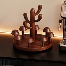 Wooden Disposable Cup Holder, Space-Saving Countertop Cup Organizer, Multi-Functional Desktop Storage Rack For Coffee Cups, Tea Cups And Paper Cups, Compact Design With Multiple Compartments, Perfect For Spa, Home, Office, Bar, Cafe And Bathroom Kitchen Use, No Assembly Required - View 12