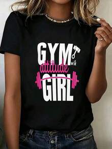 Camiseta de punto blanca informal para mujer, de manga corta, cuello redondo y hombros caídos, para comodidad en verano. - Negro-1 - Ver 6