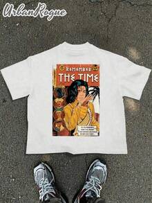 Camiseta para Hombre Casual y Moderna con Estilo de Cómic Retro |   Ropa de Hombre con Estilo Playeras Sudaderas y Camisas Cómodas |   Ideal para Uso Diario Trabajo y Salidas |   Fácil de combinar muestra tu estilo - Negro - Ver 1