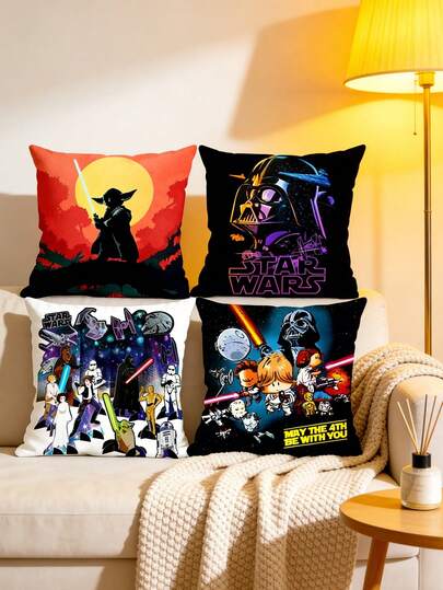 Hasbro Vỏ gối trang trí theo chủ đề, bao gồm thiết kế Ruger và Mandalorian, vỏ gối vuông mềm mại, thích hợp để trang trí ghế sofa, phòng ngủ, bền và thời trang, rất phù hợp cho người hâm mộ, tạo điểm nhấn cho bất kỳ không gian sống nào, có khóa kéo ẩn dễ dàng tháo lắp và có thể giặt máy, thích hợp cho sử dụng hàng ngày và trang trí phòng theo chủ đề, rất thích hợp làm quà tặng cho người hâm mộ, là một bộ sưu tập vỏ gối trang trí độc đáo thuộc đẳng cấp.