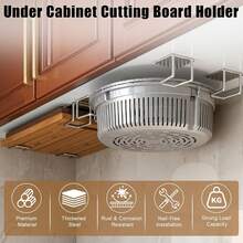Küchenaufbewahrungsregal Wandmontage Topfdeckelhalter Wandmontage Abtropfkorb Wandmontage Spülbeckenregal Wandmontage Unterbau Arbeitsplatte Schneidebrettregal Schneidebrett Aufbewahrungsregal Ohne Bohren - Übersicht 8