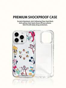 Ốp điện thoại Disney nhẹ, chống trượt và chống rơi vỡ, phù hợp với các dòng điện thoại hoạt hình anime như iPhone 17, 17Air, 17pro, 17promax, 11, 12, 13, 15, 16pro, 16promax, 14Plus, 15Plus, 16Plus, 15pro, 16promaxXR. Gửi quà tặng ngày lễ cho bạn bè và gia đình với ốp điện thoại được đóng gói trong hộp. - Trong sáng - Xem 2
