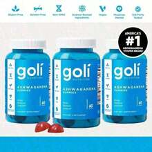 Goli Ashwagandha Gummies With Vitamin D & KSM-66 – Mixed Berry Flavor, Vegan, Non-GMO, Gluten & Gelatin Free – 60 Gummies Per Bottle - 1 gói - Xem 6