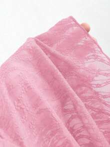 Top corto de verano para mujer con cuello halter y nudo delantero en unicolor, estilo Y2K - Rosa 2 - Ver 5