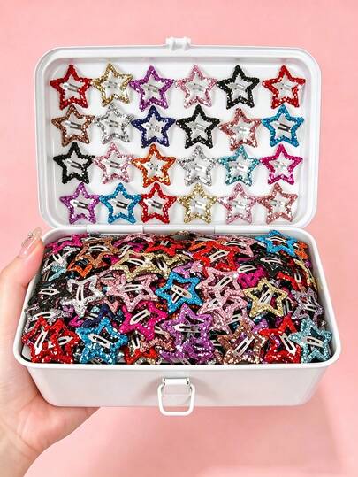 40 piezas Clips para el cabello con estrellas brillantes estilo Y2K, clips para el cabello con estrellas de purpurina lindos y geniales, clips para el cabello con flequillo de moda, accesorios para el cabello para mujer para uso diario, playa y vacaciones de verano