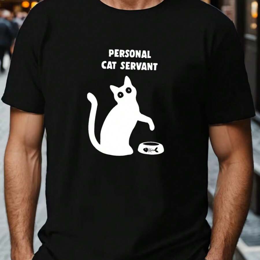 Printed T-Shirt For Men And Women - Black - View 1