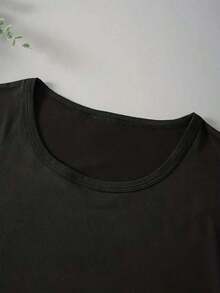 Comfortable[Día del Trabajo] Camiseta de Patrón de Martillo de Dibujos Animados Estilo Y2K para Damas, Cuello Redondo de Manga Corta, Múltiples Colores y Tallas, Tela Elástica Casual para Ca - Negro - Ver 6