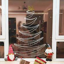 Christmas Tree String Lights Glass Background Wall Pearl Bow Decor Lights Party Gathering Atmosphere Props - Christmas Tree Lights - View 7