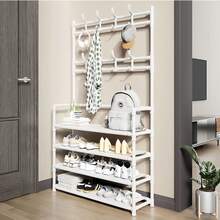 Multi Layer Entry-Level Clothes Hanger And Shoe Rack, Jacket And Shoe Rack, Foyer Bench Storage Rack With 8 Hooks, Can Accommodate 30 Pairs Of Shoes, Suitable For Foyer, Bedroom, Hallway, Office, Suitable As Holiday Gifts - Multicolor - View 3