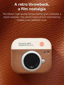Retro Camera Shaped Wireless Earbuds, Semi-In-Ear, ENC Active Noise Cancellation, LED Battery Indicator, Wireless Earphones For Sports & Running - View 8