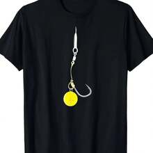 Men's Cotton T-Shirt With Graphic Design Of Carp Fishing Tackle And Corn Bait, Women's Oversized Loose-Fitting T-Shirt, Casual Spring And Summer Top - 款式 - 查看 1