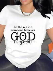 Sé la razón por la que otros creen en Dios. Camiseta premium de 180g - Un regalo de Pascua ideal para familiares y amigos, perfecta para eventos religiosos y reuniones cristianas. - Blanco - Ver 6