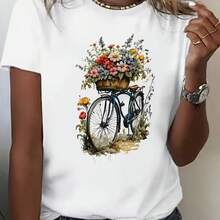 Camiseta impresa para hombres y mujeres - Blanco - Ver 1