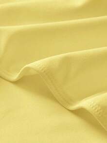 Blusa de un hombro de punto en tonos negro y beis para mujer - amarillo ganso - Ver 8