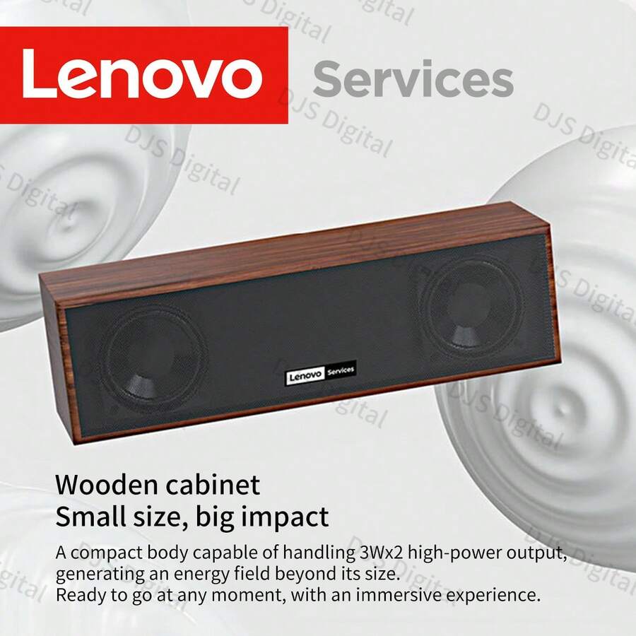 Lenovo 联想经典复古音箱，USB/蓝牙双模，双扬声器环绕立体声，台式电脑音箱 - 查看 1