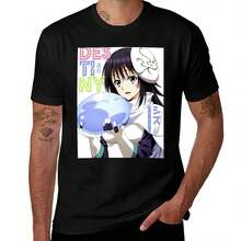 Camiseta de anime RE1INcarnated Slime con protección UV para exteriores T1EE Shirt, 220 g, algodón grueso, unisex, informal, de textura suave y tacto agradable, cómoda y respetuosa con la piel. Su estilo clásico y sencillo nunca pasa de moda, ideal para el día a día, actividades deportivas, viajes, vacaciones y cualquier ocasión informal. - Negro - Ver 1