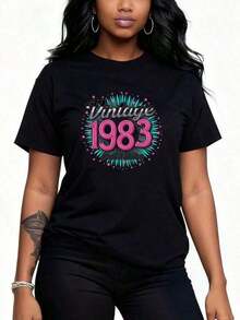 Limited Edition Vintage 1983 Shirt, 41st Birthday T-Shirt, 1983 T-Shirt, 80s Birthday, Birth Year T-Shirt, 41st Birthday Gift For Her - 4 - 查看 2