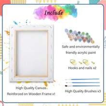 Adults Paint By Number Kits, Framed Painting By Numbers Kits On Canvas, Color By Numbers Adult Watercolor Gifts For Friends Wall Decor Child - Child - View 5