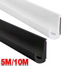 5/10m RV Rain Gutter PVC Rain Gutter Self Adhesive J Shape White Black - A - View 9