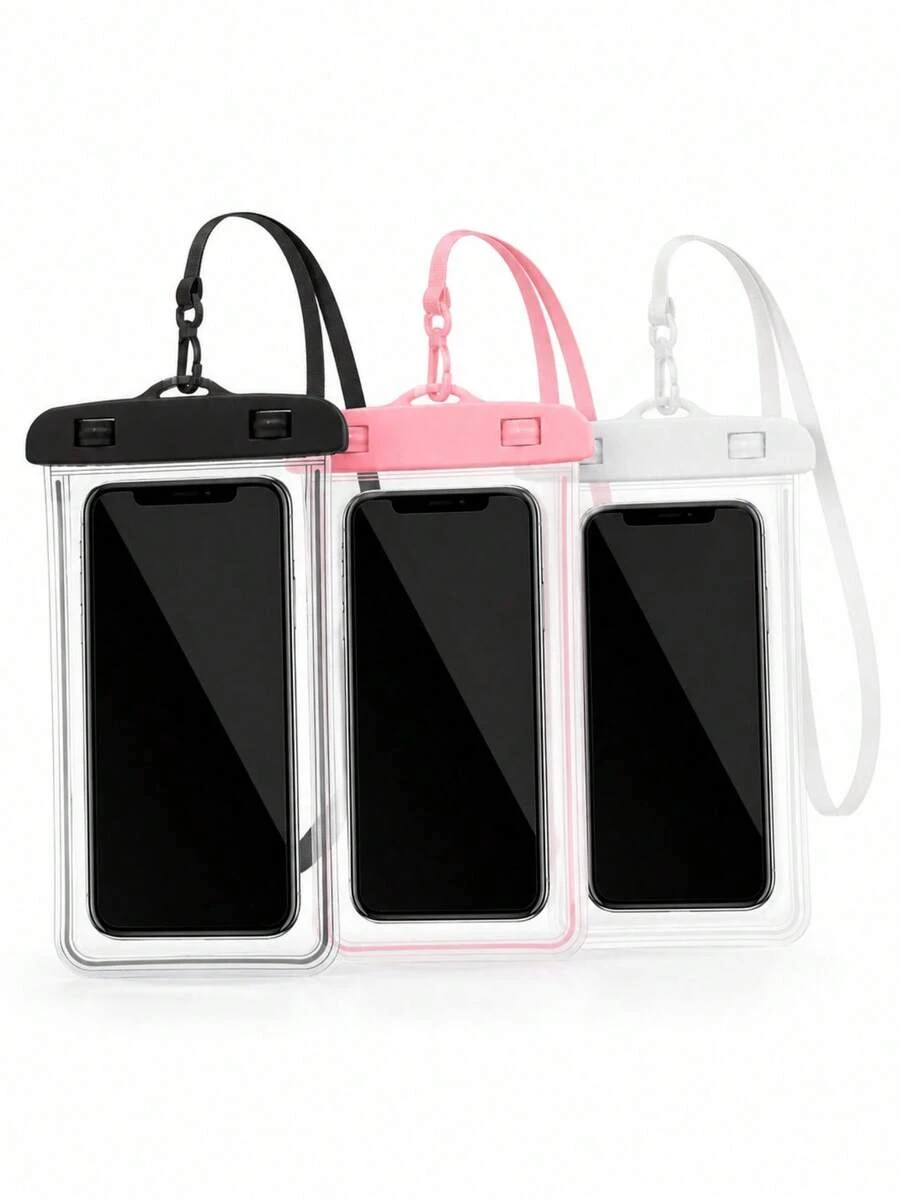 通用IPX6防水手机套 - 兼容 17/16/15/14/13/12/11 Pro Max、Galaxy S22/S23及其他7.0英寸及以下手机，触控灵敏，适合海滩、邮轮、雨天等场合，附带挂绳