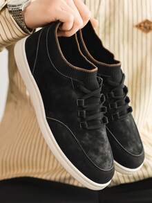 Giày lười nam màu đen kiểu Anh, giày slip-on, giày đi bộ sang trọng, giày công sở, giày bệt nam. - màu đen - Xem 1
