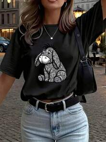 Women T-Shirts - Black - View 6