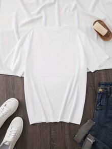 Women's "Let's Fiesta" T-Shirt - Short-Sleeved T-Shirt With A Round Neck And Mexican Carnival Print, Modern And Comfortable, Suitable For Everyday Wear. Women's T-Shirts - 白色 - 查看 3