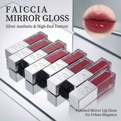 FAICCIA Aceite de labios de color brillante, hidrata y humecta profundamente los labios, efecto de larga duración que reduce las líneas finas, previene la sequedad mientras rellena los labios perfectamente para uso diario y regalos navideños.