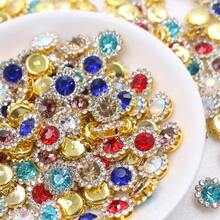 50 Pcs/Bag 12mm Sunflower Water Drop Pearl Flower Disc DIY Hair Accessories Accessories - Multicolor - View 2