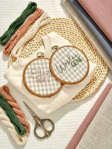 1 pieza Marco de fotos bordado personalizado con nombre: Decoración personalizada para la habitación - Multicolor - Ver 5