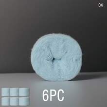 6Pack 300g Hand Blended Mohair Chunky Yarn - Fluffy Short Hair Double Stranded Colorful Yarn Ball, Woven Close Fitting Coarse Thread, Crochet Shawls Scarves - 6pcs 300g - View 9