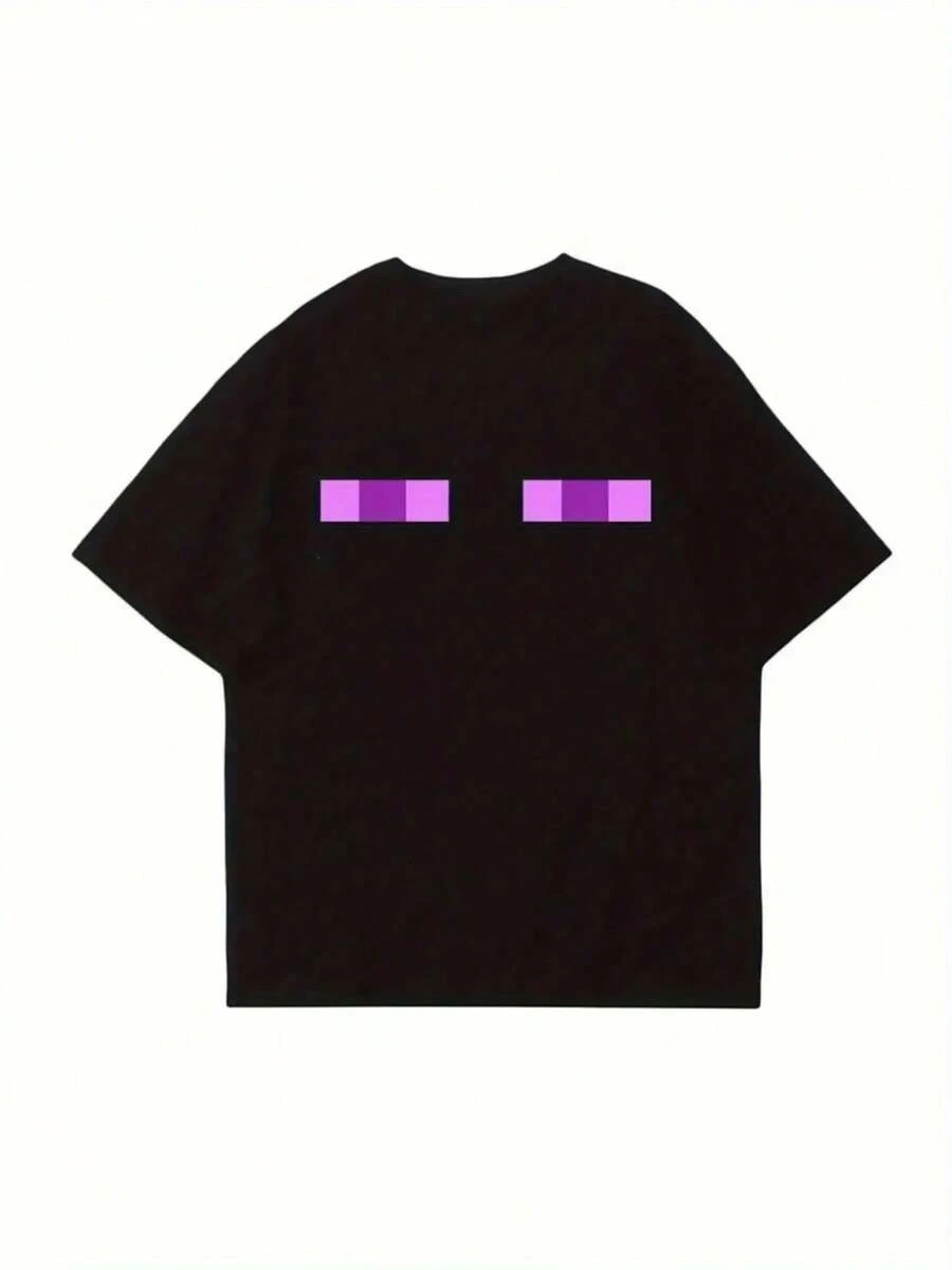 Casual Sports T-Shirt, New Model - 黑色 - 查看 1