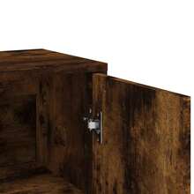 vidaXL Sideboards 2 STK., Kommode mit Stauraum, Anrichte Beistellschrank für Wohnzimmer, Mehrzweckschrank Standschrank, Geräucherte Eiche 60x31x84cm Holzwerkstoff - Geräucherte Eiche - Übersicht 6