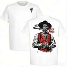 Camiseta Doc Holliday Say When Old West Death Dealers Collection Tombstone Ghost Town Zombie, camisa vaquera, a todo color, talla completa MXJP - Negro - Ver 1