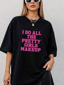 Camiseta unisex de manga corta, Camiseta "I Do All The Pretty Girls Makeup", Camiseta para Maquillador, Regalo para Maquillador, Camiseta MUA.Camiseta de 220 g de peso - Hecha de material grueso y transpirable, duradera y cómoda.Tiene un estilo informal y relajado, lo que lo hace muy adecuado para el trabajo, el gimnasio, los viajes, las salidas de ocio, las actividades al aire libre y la ropa de temporada.Muy adecuado para la escuela, un estilo urbano, o simplemente para relajarse en casa y disfrutar de la comodidad relajada.playeras hombre,spiderman,, mujer,romwe men,boho chic,maestras regalos,camiseta para mujer conjuntos curvy para mu,y2k - Negro - Ver 6