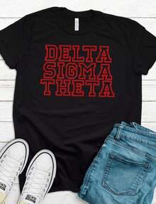 Camisetas Premium Casuales Unisex Bonitas Delta Sigma Theta, DST, Sorority, Camiseta Griega - Negro 8 - Ver 6