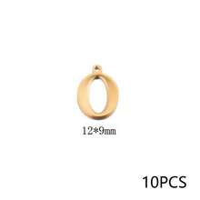 10Pcs 304 Stainless Steel 18K Gold Plated Letter Charms, Alphabet Initial Pendants For DIY Jewelry Making - Pendants - View 44