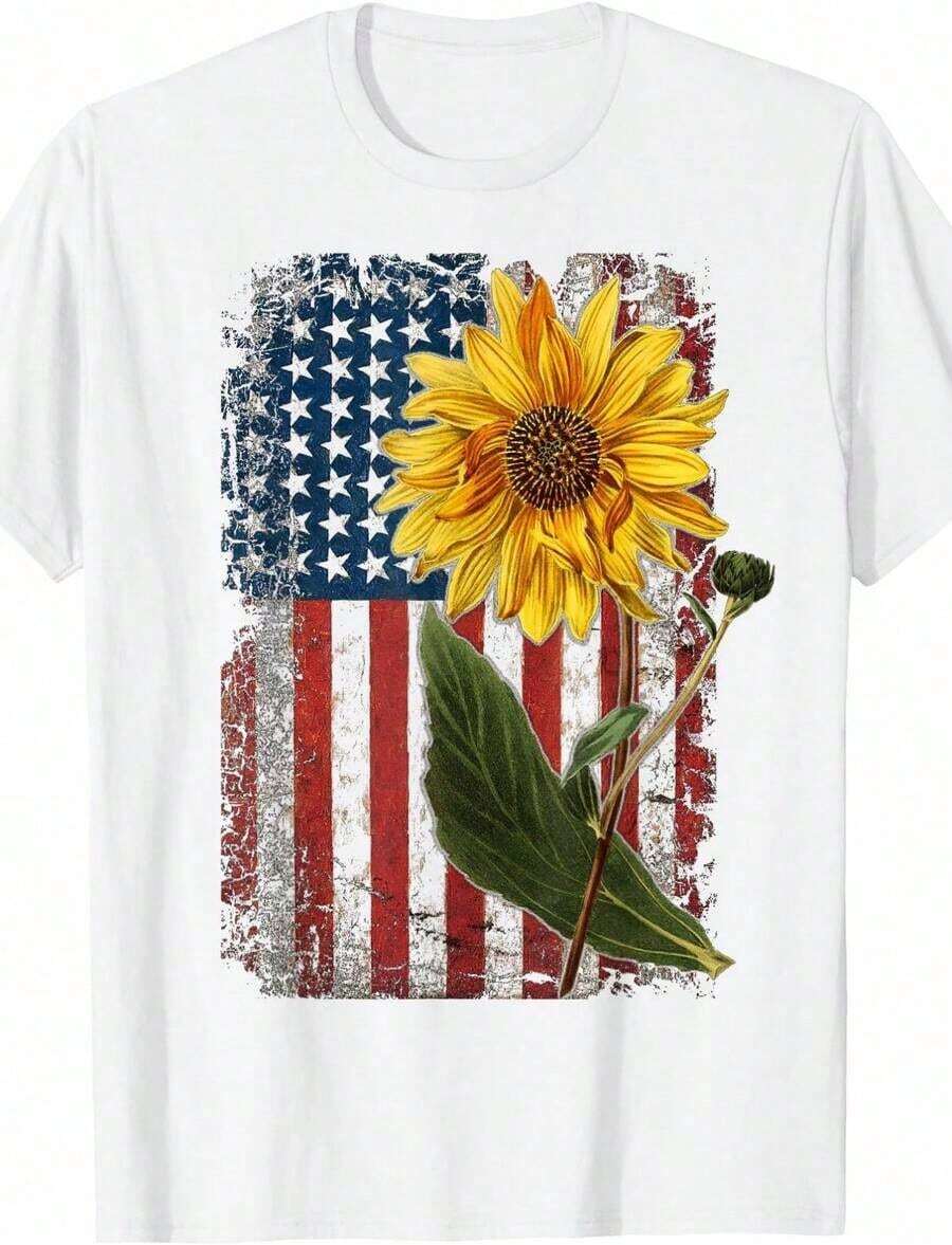 Camiseta Casual SweatyRocks para Mujer, Camisetas con Estampado de Frutas y Letras, Camisetas Gráficas de Manga Corta, 100% Algodón, Duradera - Blanco 5 - Ver 1