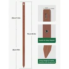 Fence Post Repair Stakes Kit – 75cm 29.5" Heavy Duty Ground Spikes For Broken Or Leaning Timber Posts – 2 Stakes Repair 1 Post - 4 PCS - View 10