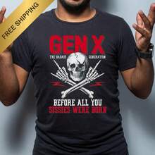 Gen X-Shirt: Generation - Unisex Ring-Spun Tee - Black - View 3