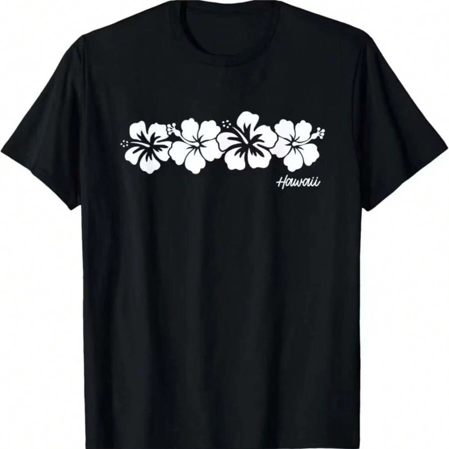 Printed T-Shirt For Men And Women - 黑色 - 查看 1